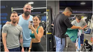Lionel Messi steps up fitness in gym with Antonela, signs autograph for a fan