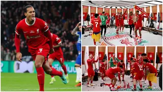 Inside Liverpool's celebrations in the dressing room after beating Chelsea in the Carabao Cup final