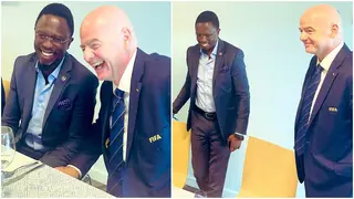 Ababu Namwamba Meets FIFA President Gianni Infantino in Qatar As Kenya’s Suspension Rages On