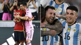 Argentina Stars Lionel Messi and Thiago Almada Swap Jerseys After Inter Miami’s Win: Video