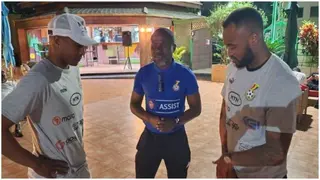 Ghana Legend Laryea Kingston Shares Moment With Ayew Brothers Ahead of Madagascar Trip
