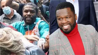 50 Cent 'Attacks' Floyd Mayweather After Fans Get To See His Hair During Brawl With Jake Paul