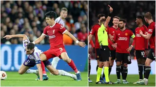 Marcus Rashford: Fans fume after Liverpool's Wataru Endo escapes red card vs Toulouse