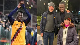 Adorable Moment As Ghanaian Forward Afena-Gyan Meets Youngest AS Roma Fan