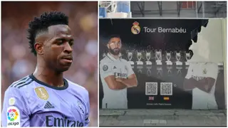 Vandals Destroy Vinicius Juniors' Poster Near Santiago Bernabeu, Tear Off His Head