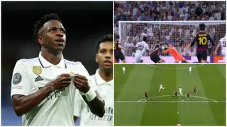 Vinicius Junior scores a cracker in Real Madrid vs Manchester City