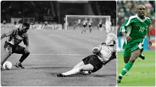 Super Eagles legend Okocha reveals what his coach said after scoring goal against Khan exactly 28 years ago