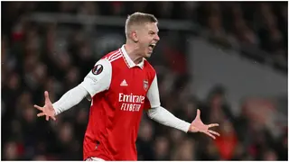 Zinchenko spotted celebrating with Arsenal fans after Palace win