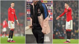 Wout Weghorst: Hilarious Scenes As Manchester United Striker Gives Reporter Hard Time With His Height