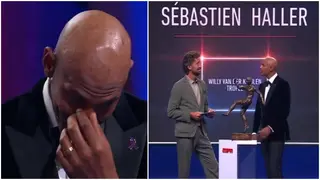 Video of emotional moment unrecognisable Haller breaks down in tears as he receives award in Holland spotted