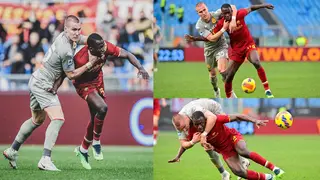 Video of Genoa Player Getting Sent Off for Vile Tackle on Afena-Gyan in Italy Drops