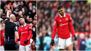 Casemiro leaves pitch in tears after being red carded vs Southampton