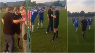 Hilarious moment in Serbia after referee disallows a goal after watching replay on fan's phone