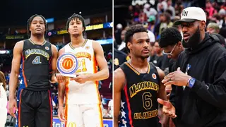 Bronny James and DJ Wagner Make Their Famous Dads Proud at 2023 McDonald’s All American Game