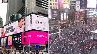 Messi Takes Over Times Square As Fans Watch Him Score on His MLS Debut vs New York Red Bulls: Video