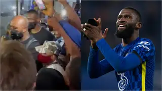 Chelsea defender Antonio Rudiger stunned as fans mob him upon arrival in African country