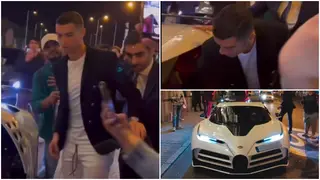 Footage of Ronaldo leaving restaurant in his $9 million Bugatti Centodieci breaks the internet