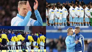 Emotional scenes as Man City and Everton take their own tribute for Ukraine amid Russia conflict; video drops