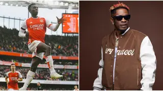 Shatta Wale Celebrates Arsenal Forward Eddie Nketiah After Netting First EPL Hat Trick