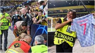 Ronaldo Rewards Steward Who Got Knocked Out by His Wonder Shot During UCL Warm-Up vs Young Boys