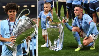 Phil Foden's son's cute moment with Rico Lewis after UCL win goes viral
