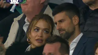 Novak Djokovic and Rita Ora Spotted Taking in South Africa and New Zealand Rugby World Cup Final