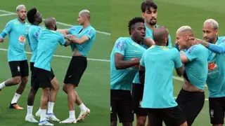 Real Madrid's UCL hero Vinicius Jr fight with Brazil teammate during training