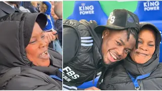 Fatawu Issahaku: Adorable Moment As Mother of Leicester Winger Cheers Him On During Norwich Match