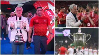 Egypt Cup: Memorable moment as Jose Mourinho presents trophy alongside Ronaldo Nazario, Totti