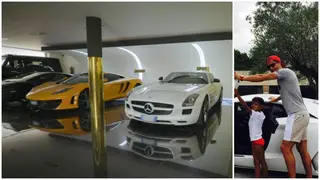 Ronaldo Shows Off £17M Fleet of Supercars in Stunning Garage, Gives Georgina Tour of His Mansion