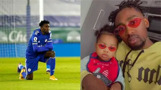 Leicester City superstar Wilfred Ndidi shares awesome photo of himself and daughter