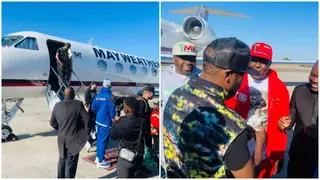 Boxing Legend Floyd Mayweather Arrives in Zimbabwe in $50million Private Jet