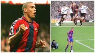 Incredible footage of 'original' Ronaldo's hat-trick against Valencia Shows he is the GOAT striker