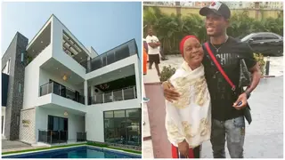 Odion Ighalo posts awesome video of his mother supervising his gigantic mansion