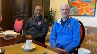 Excitement as South African coach finally meets legendary Arsenal manager