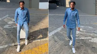 AmaZulu Star Siphiwe Tshabalala Shows Off Stylish Yet Relaxed Street Outfit