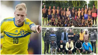 John Guidetti: Sweden star returns to Kenya to recreate famous childhood photo with teammates