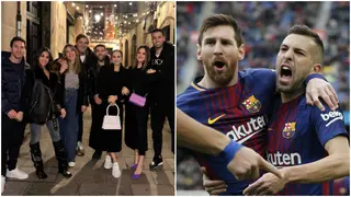 In photos: Messi enjoys reunion with Jordi Alba and Sergio Busquets on Barcelona return