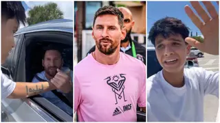 Inter Miami fan breaks down in tears after meeting Lionel Messi in traffic, video