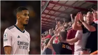 Wholesome moment as Arsenal fans chant new song for defender William Saliba In easy win against Bournemouth