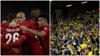 Villarreal fans refuse to leave Anfield after Champions League defeat to Liverpool