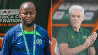 Nigeria vs South Africa: Bafana Boss Broos Discusses Tactical Differences Between Finidi and Peseiro