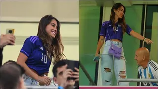 World Cup 2022: Lionel Messi's wife Antonela stuns in hubby's shirt as she cheers starman vs Australia
