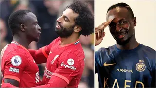 Sadio Mane gives cheeky response when asked about ex-Liverpool teammate Mo Salah