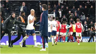 Tottenham's Richarlison sends Arsenal ace Martinelli message after they clashed during the North London derby