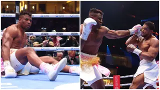 Francis Ngannou Apologises After Being Knocked Out by Anthony Joshua in Their Fight in Saudi Arabia