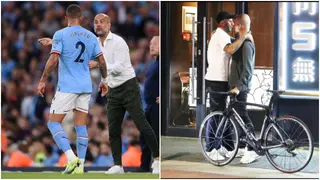 Guardiola Emotionally Hugs Kyle Walker After Convincing Him To Stay at Man City