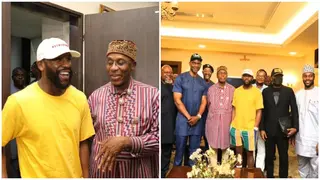 American Legendary Boxer Floyd Mayweather Visits Nigerian Minister Rotimi Amaechi in Abuja