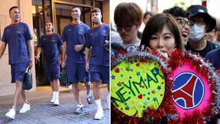 PSG in Japan: Players' attempt at playing Japanese drums, video