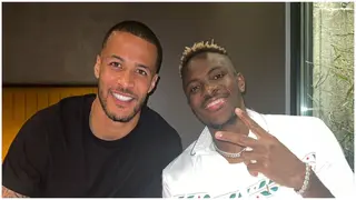 Super Eagles assistant captain Troost Ekong spotted with striker Victor Osimhen in Napoli